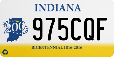 IN license plate 975CQF