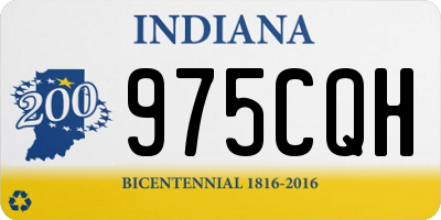 IN license plate 975CQH