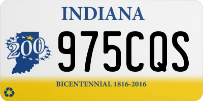 IN license plate 975CQS