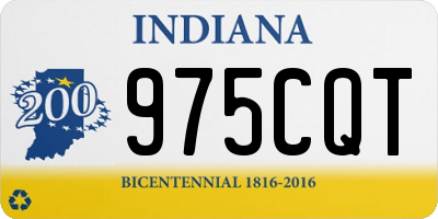IN license plate 975CQT