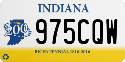 IN license plate 975CQW