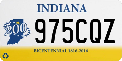 IN license plate 975CQZ