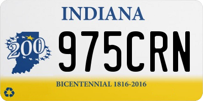 IN license plate 975CRN