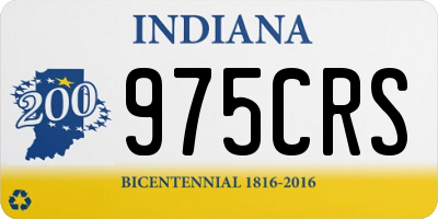 IN license plate 975CRS