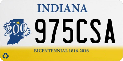 IN license plate 975CSA