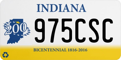 IN license plate 975CSC