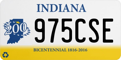 IN license plate 975CSE