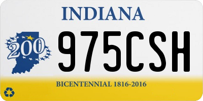 IN license plate 975CSH