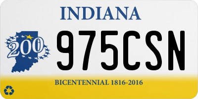 IN license plate 975CSN