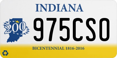 IN license plate 975CSO