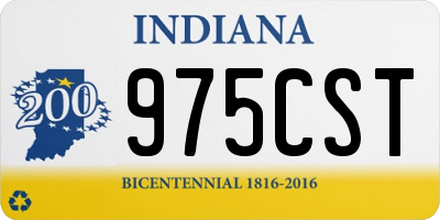 IN license plate 975CST