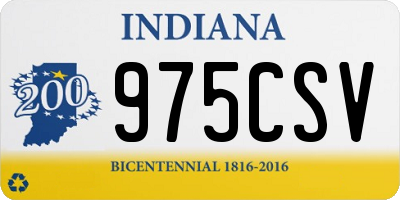 IN license plate 975CSV
