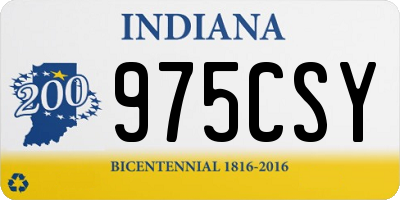 IN license plate 975CSY