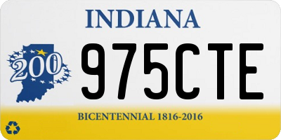 IN license plate 975CTE