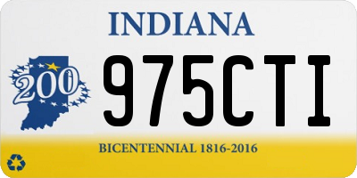 IN license plate 975CTI