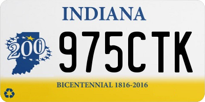 IN license plate 975CTK