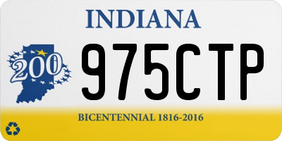 IN license plate 975CTP