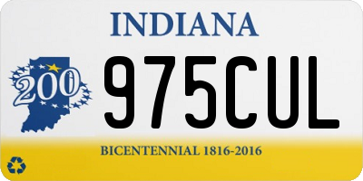 IN license plate 975CUL