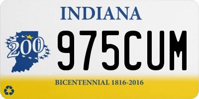 IN license plate 975CUM