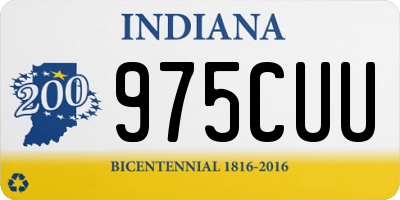IN license plate 975CUU