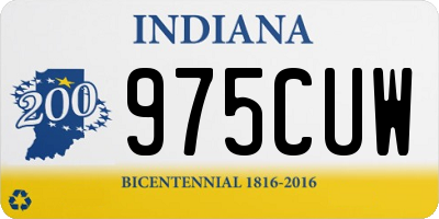 IN license plate 975CUW
