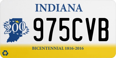IN license plate 975CVB