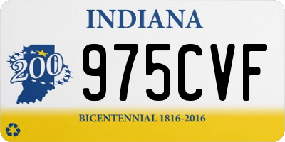 IN license plate 975CVF
