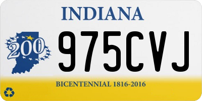 IN license plate 975CVJ