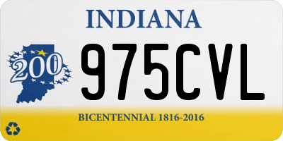 IN license plate 975CVL