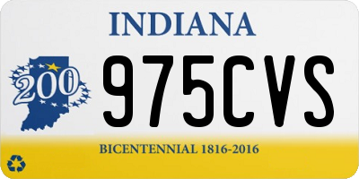 IN license plate 975CVS