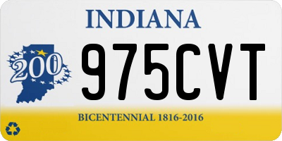 IN license plate 975CVT
