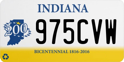 IN license plate 975CVW