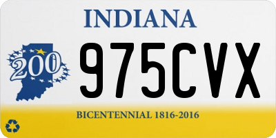 IN license plate 975CVX