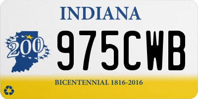 IN license plate 975CWB