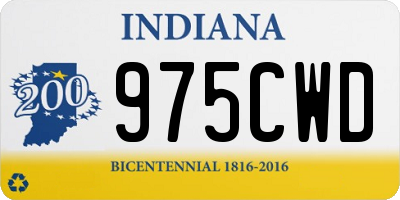 IN license plate 975CWD