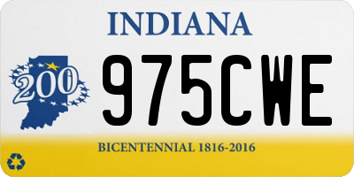 IN license plate 975CWE