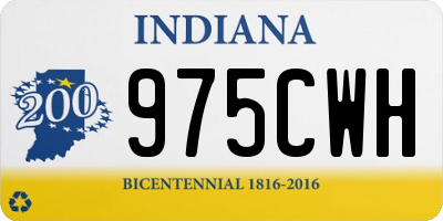 IN license plate 975CWH