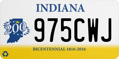 IN license plate 975CWJ
