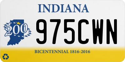 IN license plate 975CWN