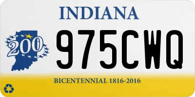 IN license plate 975CWQ