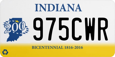 IN license plate 975CWR