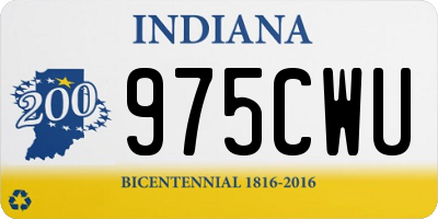 IN license plate 975CWU