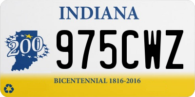 IN license plate 975CWZ