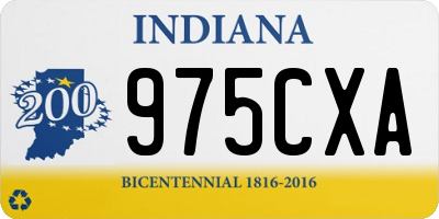 IN license plate 975CXA