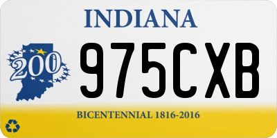 IN license plate 975CXB