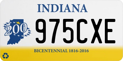 IN license plate 975CXE