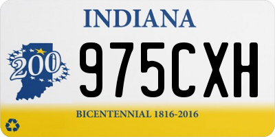 IN license plate 975CXH