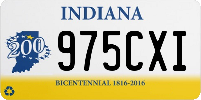 IN license plate 975CXI