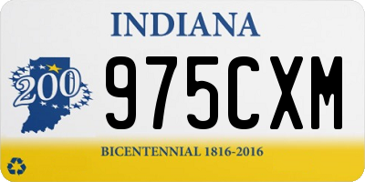 IN license plate 975CXM