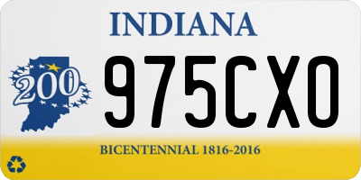 IN license plate 975CXO